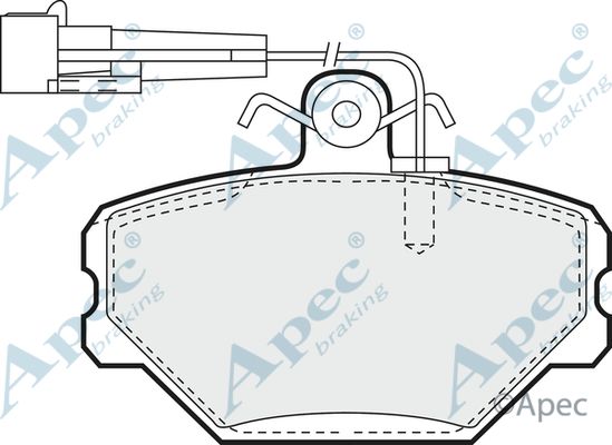 APEC BRAKING Комплект тормозных колодок, дисковый тормоз PAD874